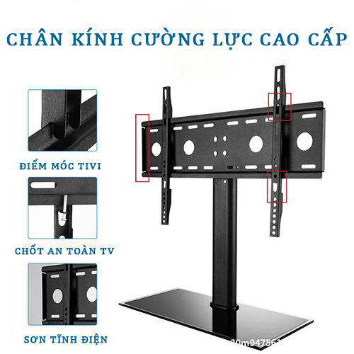 Chân đế tivi đa năng kính cường lực cao cấp 04