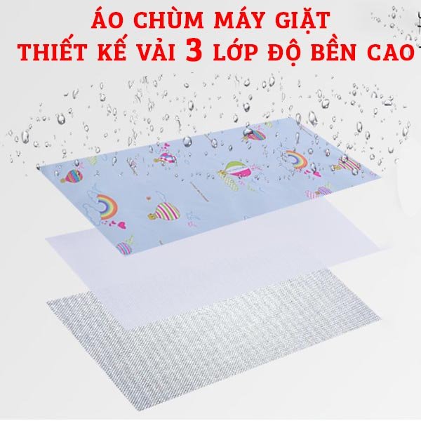 áo trùm máy giặt cửa trên