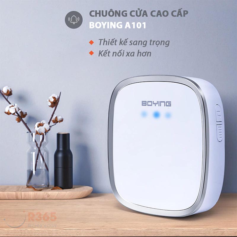 Chuông cửa không dây cao cấp 1 nút 2 chuông BOYING 2