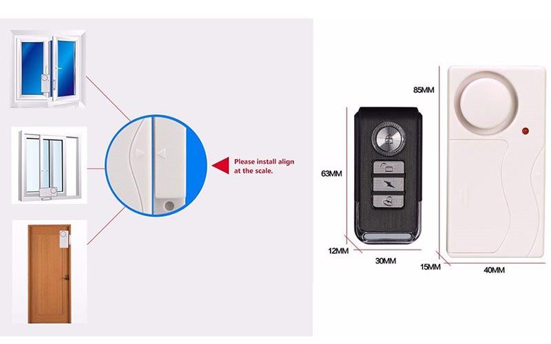 Chuông chống trộm, báo khách có Remote 3