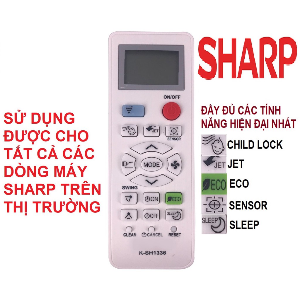 Remote máy lạnh Sharp đa năng