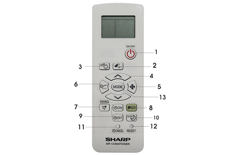 Remote máy lạnh Sharp 04